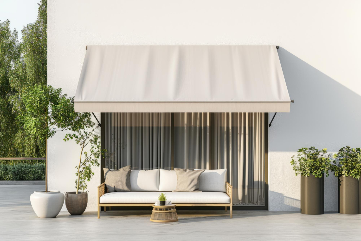 store-terrasse Store de terrasse en toile